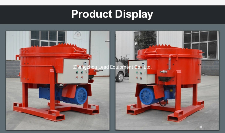 Electric motor LRM250 output 250kg refractory pan mixer in Philippines